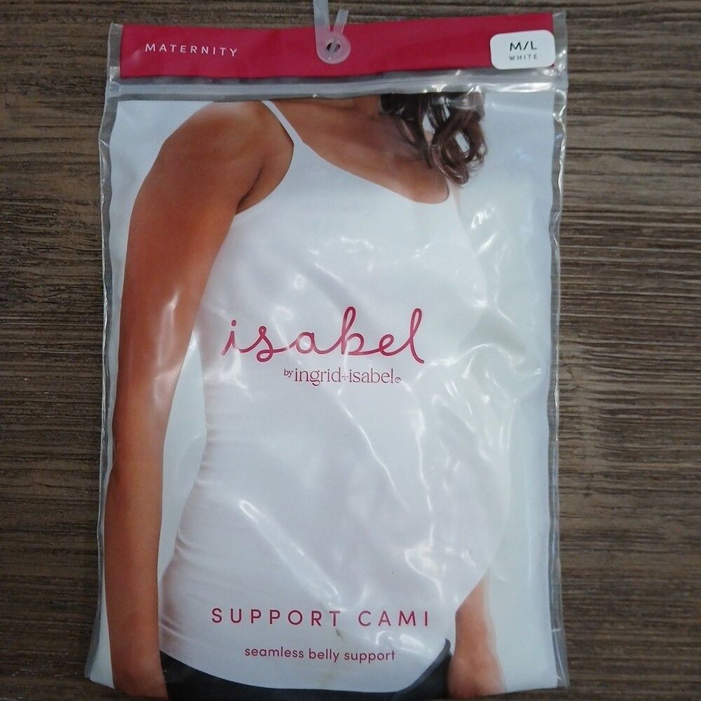 Isabel Maternity by Ingrid & Isabel Belly Support Seamless Camisole M/L WHITE